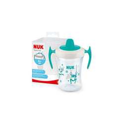 NUK Trainer Cup Sippy Cup | Leak-Proof Soft Drinking Spout | 6+ Months | BPA-Free | 230ml | Green Frog
