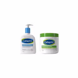 Cetaphil Hydrating Gentle Skin Cleanser 236ml + Body Moisturising Cream 450g Skincare Set, For Dry & Sensitive Skin