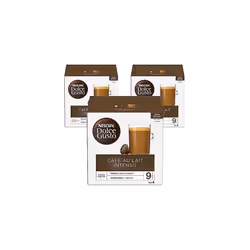 NESCAFÃ Dolce Gusto Gold Instant Blend Cafe Au Lait Intenso Coffee Pods, 16 Capsules (48 Servings, Pack of 3, Total 48 Capsu ...