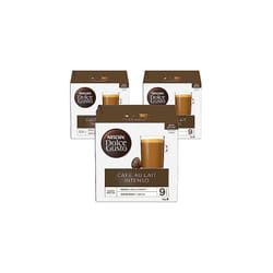 NESCAFÃ Dolce Gusto Gold Instant Blend Cafe Au Lait Intenso Coffee Pods, 16 Capsules (48 Servings, Pack of 3, Total 48 Capsules) 100g