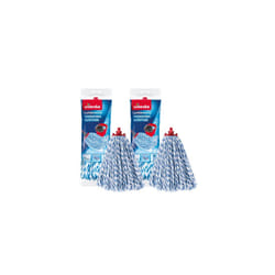 Vileda Supermocio Micro and Cotton Mop Refill, White, 18 x 10 x 37 cm, Pack of 2