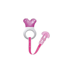 MAM Mini Cooler & Clip - Teething Toy - 2+ Months - Pink