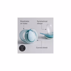 Tommee Tippee Nighttime Dummies, 0-6months, 6 pack of glow in the dark Dummiess with symmetrical silicone baglet