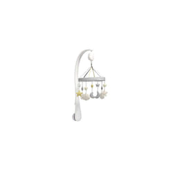 Mamas & Papas Welcome To The World Musical Cot/Cotbed Mobile, Soothing Lullaby Music, Cloud and Star Design, White