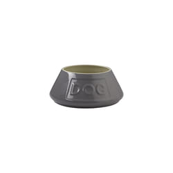 Mason Cash Grey Non Tip Lettered Dog Bowl 21 cm