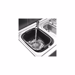 Addis 517936 Large Rectangular 10 Litre Washing Up Bowl with Handles, Black, 39 x 32 x 14 cm