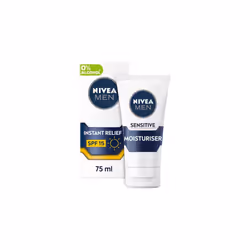 NIVEA MEN Sensitive Face Moisturiser SPF15 (75ml), 0% Alcohol
