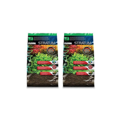 Fluval Plant and Shrimp Stratum Aquarium Planting Substrate, Dark Brown, 2 kg (Pack of 2)