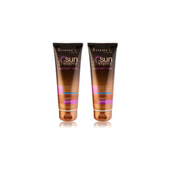 Rimmel Sunshimmer Water Resistant Instant Tan Wash Off Matte - Light, Packaging may vary (Pack of 2)