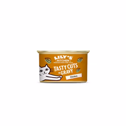 Lily's Kitchen Natural Adult Wet Cat Food Tin Chicken Tasty Cuts in Gravy Grain-Free Recipe 24 x 85g
