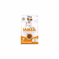 IAMS Complete Dry Dog Food for Adult 1+ Small and Medium Breeds with Chicken 3 kg(Packaging may vary)