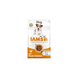 IAMS Complete Dry Dog Food for Adult 1+ Small and Medium Breeds with Chicken 3 kg(Packaging may vary)