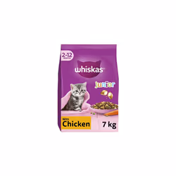 Whiskas Junior Chicken 7 kg Bag, Kitten Cat Dry Food - Pack May Vary