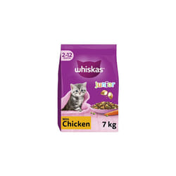 Whiskas Junior Chicken 7 kg Bag, Kitten Cat Dry Food - Pack May Vary