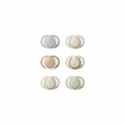 Tommee Tippee Newborn Soothers, 0-2 Months, Muted Colours, Matte Texture, Symmetrical Design, Pack of 6