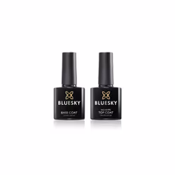 Bluesky Gel Nail Polish, Top & Base Coat Set, 2 x 10ml