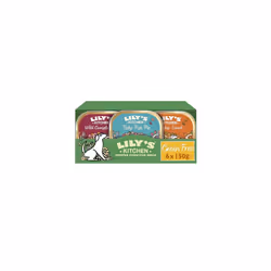 Lily's Kitchen Natural Adult Dog Food Wet Trays - Complete Grain-Free Multipack - Chicken, Fish & Venison (6 Trays x 150g)