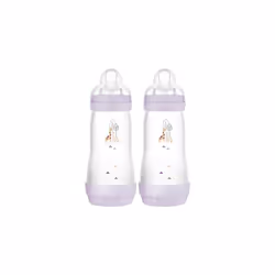 MAM Easy Start Anti-Colic Baby Bottles | 2 Pack (2 x 320ml) | Self-Sterlising | Fast Flow MAM Teats Size 3 | Baby Accessories ...