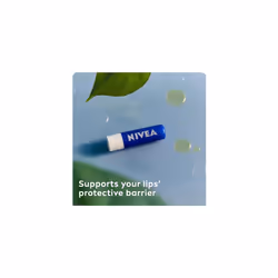 NIVEA Lip Balm Original Care (4.8g) Lip Balm Deeply Hydrates Lips for 24h+, with 100% Natural Origin Ingredients, Shea Butter, and Vitamins, Lip Care