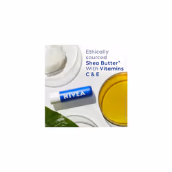 NIVEA Lip Balm Original Care (4.8g) Lip Balm Deeply Hydrates Lips for 24h+, with 100% Natural Origin Ingredients, Shea Butter, and Vitamins, Lip Care