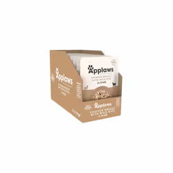 Applaws 100% Natural Wet Cat Food Pouch, Chicken with Wild Rice in Broth 70 g Pouches (Pack of 12)