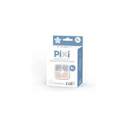 Catit PIXI Cat Drinking Fountain Filter, Triple Action Water Filter, 6-Pack, White