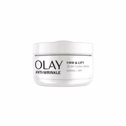 Olay Anti-Wrinkle Firm & Lift Day Cream With SPF15, Helps To Visibly Reduce Fine Lines & Wrinkles And Protects Against Premat ...