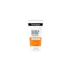 Neutrogena Clear & Defend Facial Scrub - 150ml, 2% Salicylic Acid