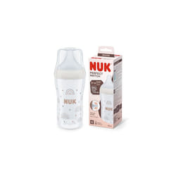 NUK Perfect Match Baby Bottle 260ml - 3+ Months, Temperature Control, Anti Colic