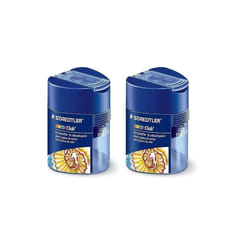 STAEDTLER 512 128 Double Hole Tub Triangular Sharpener (Pack of 2)