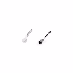 Addis Premium Soft Grip Washing Up Dish Brush With Scraper in White and Grey & 501120 Ultra Grip Jumbo Dish Brush Dark Grey