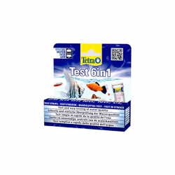 Tetra Test 6-in-1 Strips Aquarium to Test 6 Essential Water Quality Parameters in Less Than 60 Seconds, Pack of 25