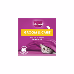 Whiskas Groom and Care - Cat Treats - Small Bite Size Snacks with Chicken Filling - 8 x 45 g
