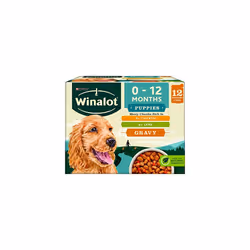 Winalot Puppy Mixed in Gravy Wet Dog Food Pouches 12x100g, Pack of 4