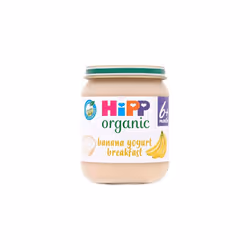 HiPP Organic Banana Yogurt Breakfast Baby Food Jar 6+ Months (6 x 125g)