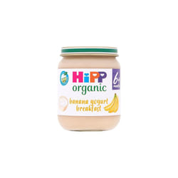 HiPP Organic Banana Yogurt Breakfast Baby Food Jar 6+ Months (6 x 125g)