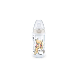 NUK Active Cup Toddler Cup | 12+ Months | Leak-Proof Soft Drinking Spout | Clip & Protective Cap | BPA-Free | 300 ml | Disney Winnie the Pooh | Beige
