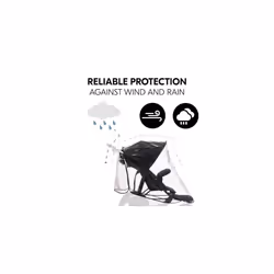 Hauck Universal 3 Wheel Raincover, Transparent - Fits 3 Wheeled Stollers, Pushchairs, Buggys & Prams, Waterproof & Durable, Reflective Trim