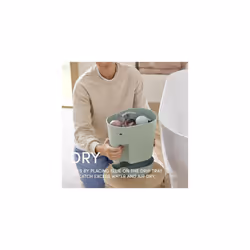 Shnuggle Ellie Bath Toy Storage Scoop | Baby & Toddler Bath Toy Drying Caddy with Drip Tray - Grey