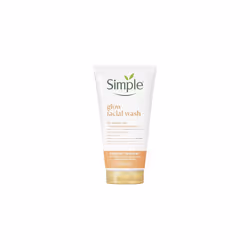 Simple Protect 'N' Glow Express Glow Clay Polish Cleanser leaves skin naturally glowing for expert facial skin care 150 ml