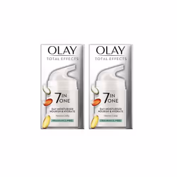 Olay Total Effects 7in1 Fragrance Free Moisturiser With Niacinamide, 50ml (Pack of 2)