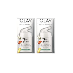 Olay Total Effects 7in1 Fragrance Free Moisturiser With Niacinamide, 50ml (Pack of 2)