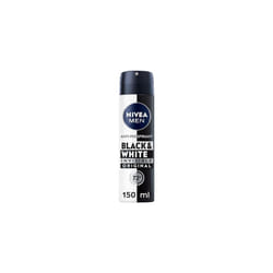 NIVEA MEN Black & White Original Anti-Perspirant (150 ml), 72hr Anti-Sweat Deodorant for Men, No Stains on Black and White Clothes