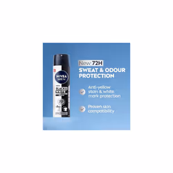 NIVEA MEN Black & White Original Anti-Perspirant (150 ml), 72hr Anti-Sweat Deodorant for Men, No Stains on Black and White Clothes
