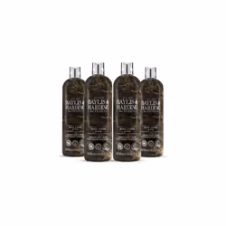 Baylis & Harding Elements Dark Amber & Fig Luxury Body Wash, 500 ml (Pack of 4) - Vegan Friendly