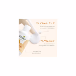 Simple 10% Vitamin C + E + F Booster Serum, Vitamin C serum for Face, Suitable for all Skin Types for Youthful, Glowing Skin 30 ml