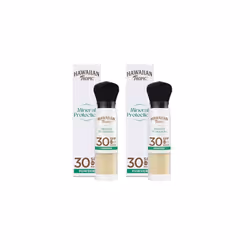 HAWAIIAN TROPIC - Mineral Mineral Powder Brush SPF 30 | Sun Protection Powder (Pack of 2)