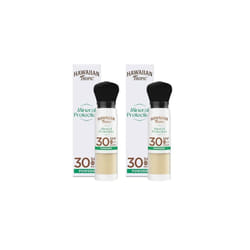 HAWAIIAN TROPIC - Mineral Mineral Powder Brush SPF 30 | Sun Protection Powder (Pack of 2)