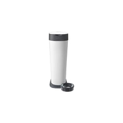 Tommee Tippee Twist and Click XL Nappy Bin, White, with x1 Refill Cassette, Odour and Germ Protection, Antibacterial Film, 100% Recycled Chassis