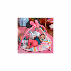 Bright Starts Disney Baby MINNIE MOUSE Forever Besties Activity Gym with Music and Lights, Pink, Newborn+
